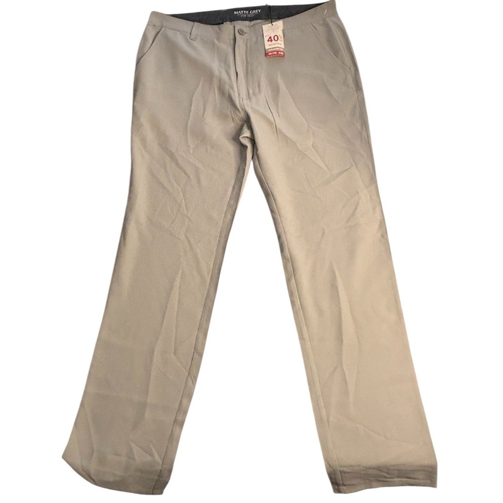Matte Grey‎ Pants Mens 36x34 Beige Golf Pants Lightweight Haus Of Grey NWT